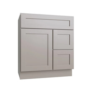 Shaker Sand Vanity Sink Base Right Drawer Stacking Cabinet - 30