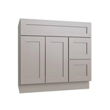 Shaker Sand Vanity Sink Base Right Drawer Stacking Cabinet - 36" W