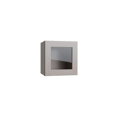 Shaker Sand 15" Wall Stacking Cabinets with Glass