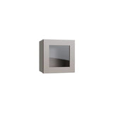 Shaker Sand 15" Wall Stacking Cabinets with Glass
