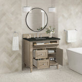 Lorelai 36" Single Vanity, Whitewashed Oak, w/ 3 CM Phantome Eclos Top