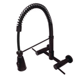 Gourmetier GS8285DL Concord 2-Handle Wall Mount Pull-Down Kitchen Faucet, Oil Rubbed Bronze