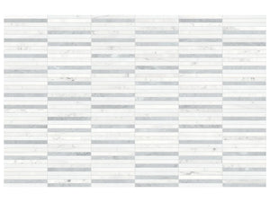 Anatolia Tile Utopio 1/2 X 6 In Stacked Polar Honed Natural Stone Waterjet Mosaic 5001-0430-0 Stacked Polar - premium natural stone mosaic tile from Anatolia Tile, available at PoshHaus showroom in Keene, NH