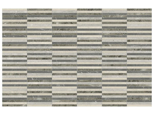 Anatolia Tile Utopio 1/2 X 6 In Stacked Terra Honed + Polished Blend Natural Stone Waterjet Mosaic 5001-0431-0 Stacked Terra - premium natural stone mosaic tile from Anatolia Tile, available at PoshHaus showroom in Keene, NH