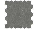 Anatolia Tile 2" Hex Stark Carbon Polished Marble Mosaic 5001-0318-0 * 1 Sheet = .99 Sqft * Stark Carbon Hexagon 2" - premium natural stone mosaic tile from Anatolia Tile, available at PoshHaus showroom in Keene, NH