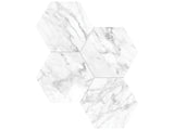 Anatolia Tile 6" Hexagon La Marca Statuarietto Honed & Rectified Porcelain Mosaic - 1 Sheet = .797 - 4501-0332-0" Statuarietto 6" Hexagon Honed - premium natural stone mosaic tile from Anatolia Tile, available at PoshHaus showroom in Keene, NH