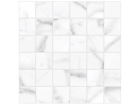Anatolia Tile 2X2 La Marca Statuario Honed 36 Piece Mosaics. 1 Sheet = .96 Sf. 4501-0374-0 (68-475) Statuario Nuovo 2x2 Honed - premium natural stone mosaic tile from Anatolia Tile, available at PoshHaus showroom in Keene, NH