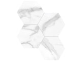 Anatolia Tile 6" Hexagon La Marca Statuario Honed & Rectified Porcelain Mosaic - 1 Sheet = .797 - 4501-0338-0" Statuario Nuovo 6" Hexagon Honed - premium natural stone mosaic tile from Anatolia Tile, available at PoshHaus showroom in Keene, NH