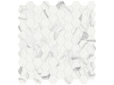 Anatolia Tile 1.25 Inch Mayfair Statuario Venato Polished Porcelain Hexagon Mosaics. 1 Sheet = .97 Sq. Ft. 4501-0147-1 Statuario Venato 1.25" Hexagon - premium natural stone mosaic tile from Anatolia Tile, available at PoshHaus showroom in Keene, NH