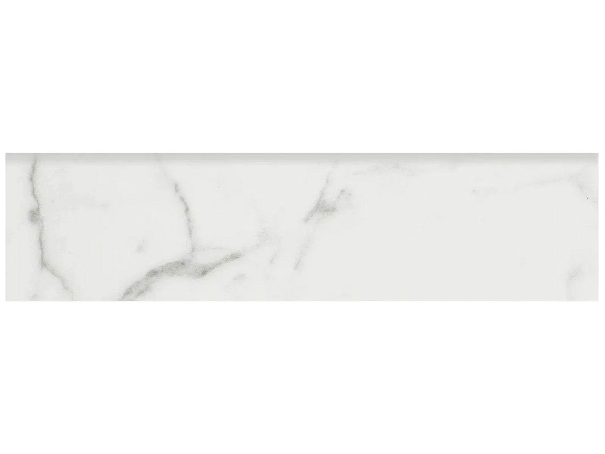 Anatolia Tile 3X12 Bn Mayfair Statuario Honed Bullnose 4502-0120-1 Statuario Venato 3x12 Bullnose Matte - premium natural stone mosaic tile from Anatolia Tile, available at PoshHaus showroom in Keene, NH