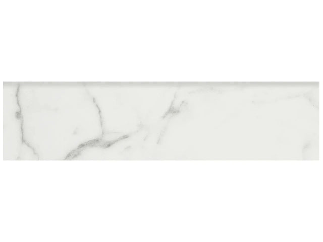 Anatolia Tile 3X12 Bn Mayfair Statuario Honed Bullnose 4502-0120-1 Statuario Venato 3x12 Bullnose Matte - premium natural stone mosaic tile from Anatolia Tile, available at PoshHaus showroom in Keene, NH