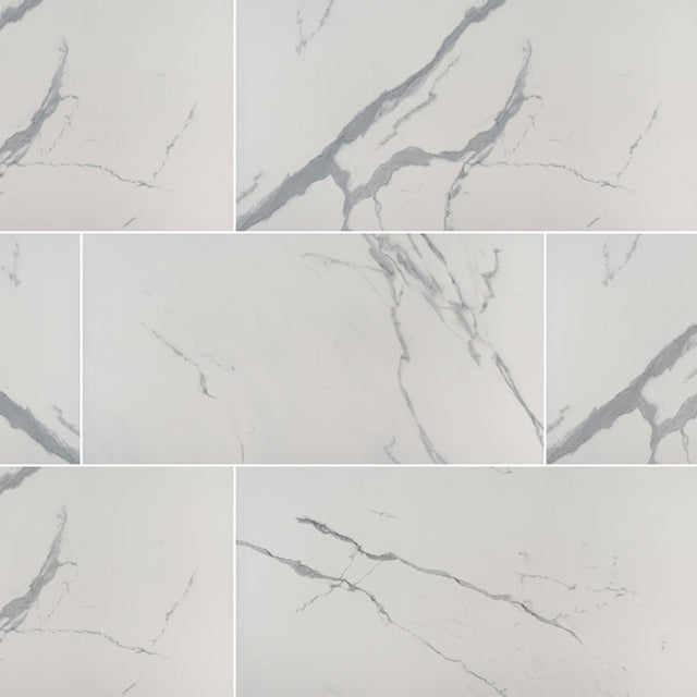 Eden statuary 12x24 polished porcelain floor and wall tile NEDESTA1224P product shot wall view 3 #Surface Finish_Polished