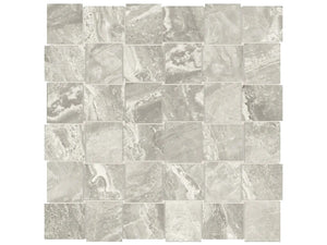 Anatolia Tile 2X2 Basketweave Mayfair Stella Agento Matte Porcelain Mosaics. 1 Sheet = .98 Sq. Ft. 4501-0130-1 Stella Argento 2x2 Basketweave Polished - premium natural stone mosaic tile from Anatolia Tile, available at PoshHaus showroom in Keene, NH
