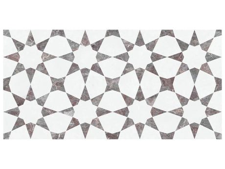 Anatolia Tile Utopio Stellar Burgundy Honed Natural Stone Waterjet Mosaic 5001-0388-0 Stellar Burgundy - premium natural stone mosaic tile from Anatolia Tile, available at PoshHaus showroom in Keene, NH
