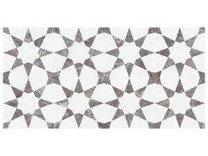 Utopio Stellar Burgundy Honed Natural Stone Waterjet Mosaic
