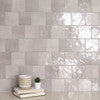 Renzo sterling 5x5 glossy ceramic gray wall tile NRENSTE5X5 product shot angle view #Size_5"x5"