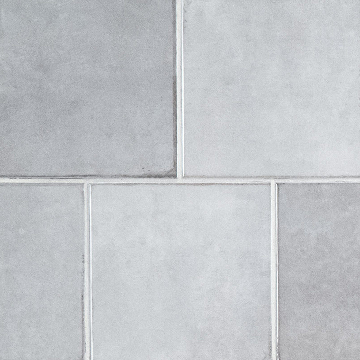 Renzo sterling 5x5 glossy ceramic gray wall tile NRENSTE5X5 product shot angle view #Size_5"x5"