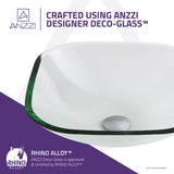 ANZZI LS-AZ8119 Story Series Deco-Glass Vessel Sink in Lustrous Clear