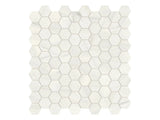 Anatolia Tile 1.25 Inch Mayfair Suave Bianco Polished Porcelain Hexagon Mosaics. 1 Sheet = .97 Sq. Ft. 4501-0150-1 Suave Bianco 1.25" Hexagon - premium natural stone mosaic tile from Anatolia Tile, available at PoshHaus showroom in Keene, NH