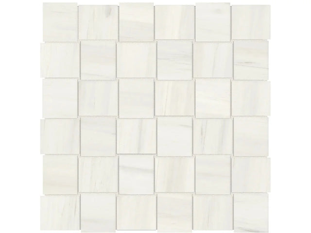 Anatolia Tile 2X2 Basketweave Mayfair Suave Bianco Matte Porcelain Mosaics. 1 Sheet = .98 Sq. Ft. 4501-0132-1 Suave Bianco 2x2 Basketweave Matte - premium natural stone mosaic tile from Anatolia Tile, available at PoshHaus showroom in Keene, NH
