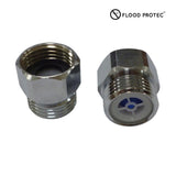 Kingston SVAF12FM 1/2-Inch F X 1/2-Inch M Anti Flood Brass Adapter for Supply Line, Polished Chrome
