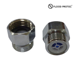 Kingston SVAF12FM 1/2-Inch F X 1/2-Inch M Anti Flood Brass Adapter for Supply Line, Polished Chrome