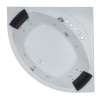 EAGO AM200  5' Rounded Modern Double Seat Corner Whirlpool Bath Tub with Fixtures