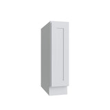 Shaker White Single Door Full Height Base Cabinet - 9" W