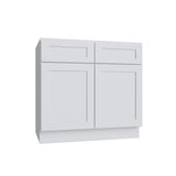 Shaker White 5PC Double Door Standard Base Cabinet - 36"W