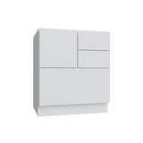 Shaker White SLAB Cooking Center Base Cabinet
