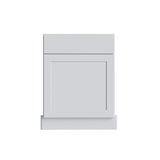 Shaker White SLAB Corner Sink Front for 42" Space - 27" W