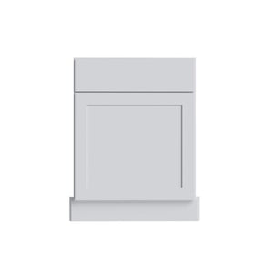 Shaker White SLAB Corner Sink Front for 42