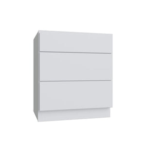 Shaker White Slab Drawer Base Cabinet - 33