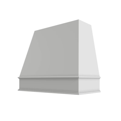 Shaker White Tapered Hood Classic Trim - 36" W x 30" H