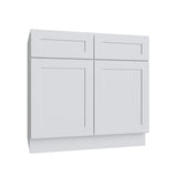 Shaker White 5PC Sink Base Cabinet - 33"Wx34.5"H