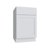 Shaker White SLAB Single Door Base Vanity-12" W x 34.5" H x 21" D