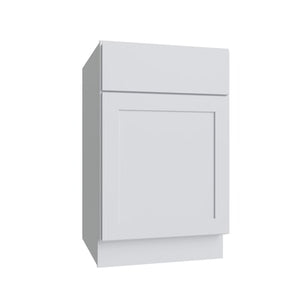 Shaker White SLAB Single Door Base Vanity-18