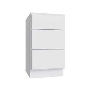 Shaker White SLAB Vanity Drawer Base - 15