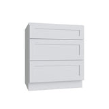 Shaker White 5PC Vanity Drawer Base Cabinet - 24"W
