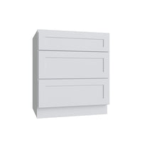 Shaker White 5PC Vanity Drawer Base Cabinet - 24"W