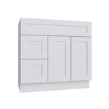 Shaker White 5PC Vanity Sink Base Drawer Left - 36"