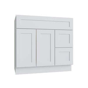 Shaker White 5PC Vanity Sink Base Drawer Right - 36"