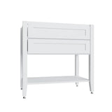 Shaker White Open Shelf Vanity Sink Base - 36" W x 21" D