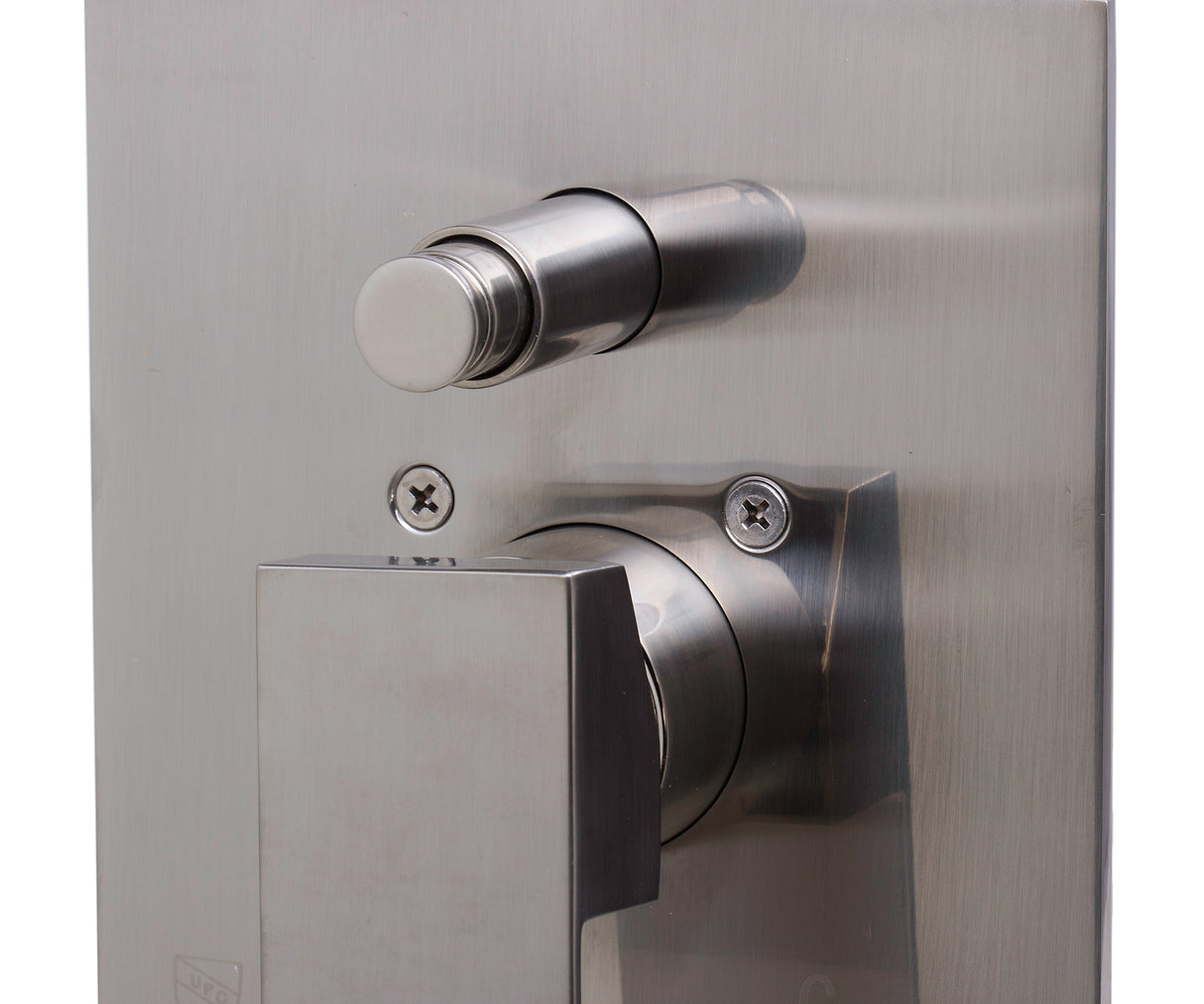 ALFI brand AB5601-BN Brushed Nickel Shower Valve Mixer with Square Lever Handle and Diverter