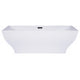 ALFI brand AB8840 67 inch White Rectangular Acrylic Free Standing Soaking Bathtub