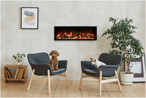 Amantii SYM-50-XT-BESPOKE Symmetry Xtra Tall Bespoke - 50" Indoor / Outdoor Electric Built In featuring, WiFi Compatibilty & Bluetooth Connectivity, MultiFunction Remote, and a Selection of Media Options