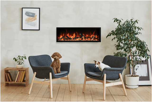 Amantii SYM-60-XT-BESPOKE Symmetry Xtra Tall Bespoke - 60" Indoor / Outdoor Electric Built In featuring, WiFi Compatibilty & Bluetooth Connectivity, MultiFunction Remote, and a Selection of Media Options