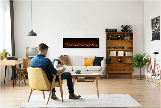 Amantii SYM-74-XT-BESPOKE Symmetry Xtra Tall Bespoke - 74" Indoor / Outdoor Electric Built In featuring, WiFi Compatibilty & Bluetooth Connectivity, MultiFunction Remote, and a Selection of Media Options