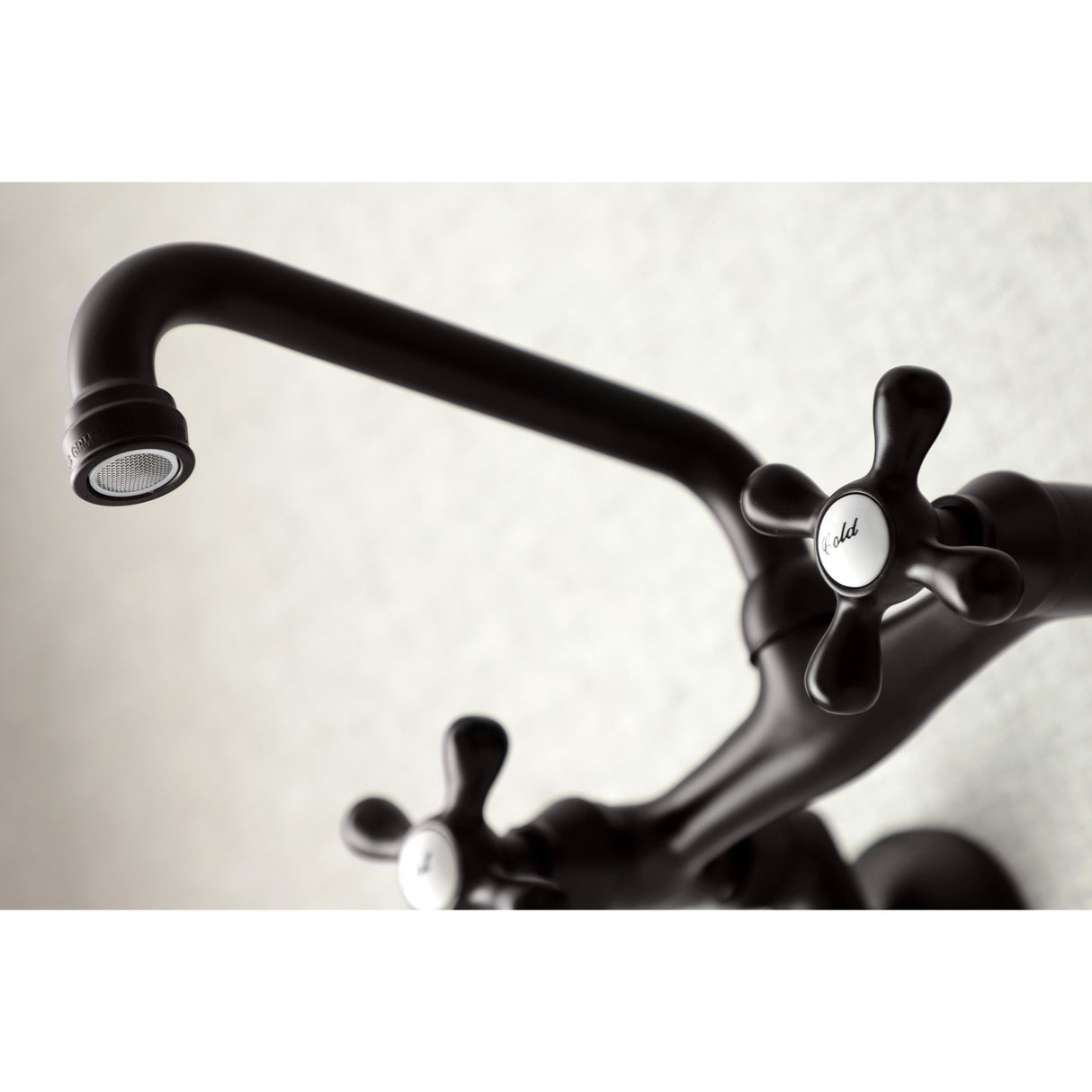 Kingston Brass KS213ORB Kingston Two Handle Wall Mount Kitchen Faucet, Oil Rubbed Bronze