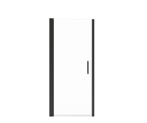 MAAX 138263-900-340-100 Manhattan 29-31 x 68 in. 6 mm Pivot Shower Door for Alcove Installation with Clear glass & Round Handle in Matte Black